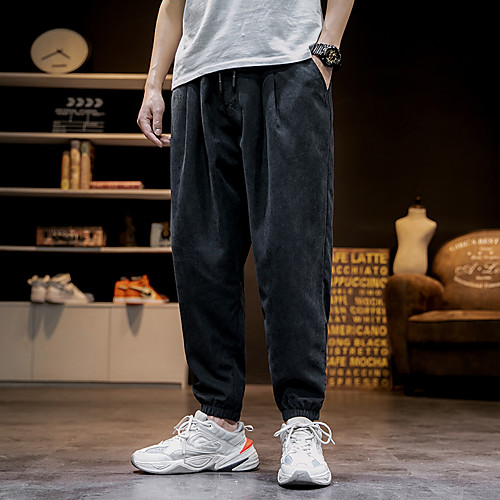 

Men's Casual / Sporty Chino Slim Harem Loose Chinos Sweatpants Pants Solid Color Black Green Dark Gray