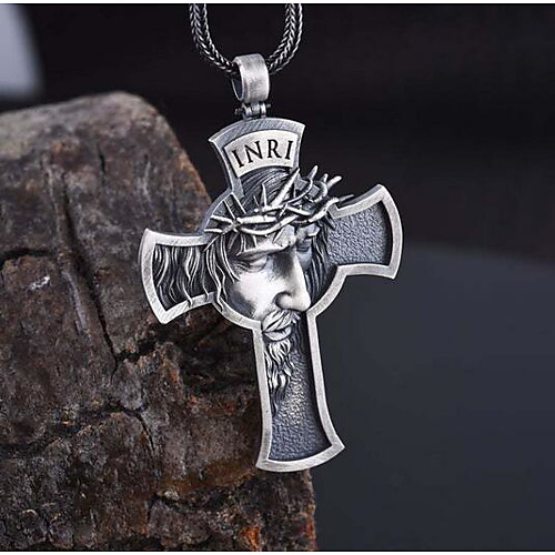 

Men's Pendant Necklace Cross Alloy Silver Gold 56 cm Necklace Jewelry 1pc For Festival