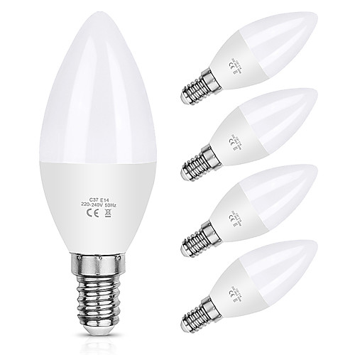 

5pcs 6 W LED Candle Lights 450 lm E14 C37 12 LED Beads SMD 2835 Warm White Cold White 220-240 V