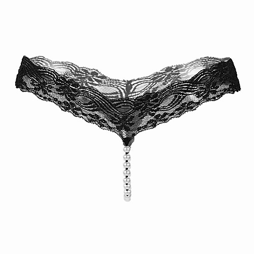 

Women's Normal Beaded / Mesh / Lace G-strings & Thongs Panties / Brief Stretchy Low Waist 1 PC Blue One-Size