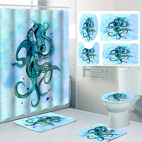 

Bathroom Shower Curtains & Hooks Casual Polyester Waterproof