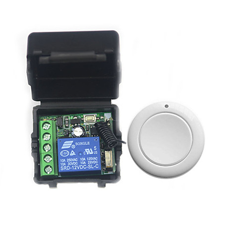 

DC 12V single-channel remote control switch/access control electric lock open button/jog switch/learning code 10A relay 433M