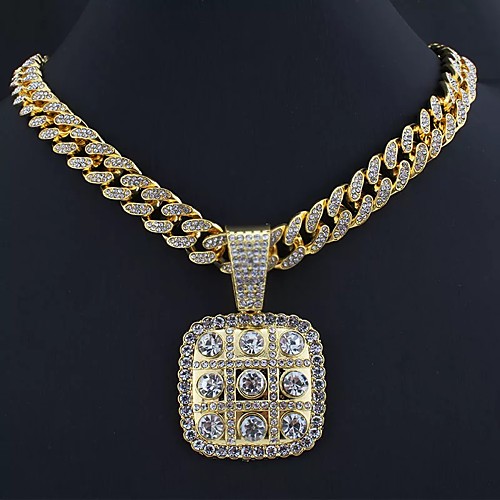 

Men's Necklace Cuban Link Trendy Alloy Gold 55 cm Necklace Jewelry For Street Birthday Party