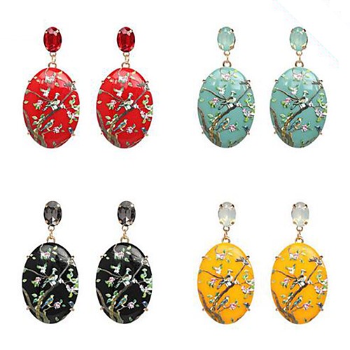 

Women's Stud Earrings Elegant Earrings Jewelry Blue / Yellow / Black For Date Festival