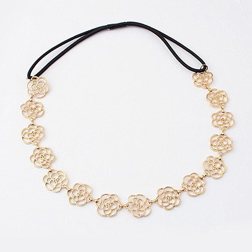 

korean celebrity fashion hollow rose flower headband headband high-end hair accessories wholesale headwear cf013