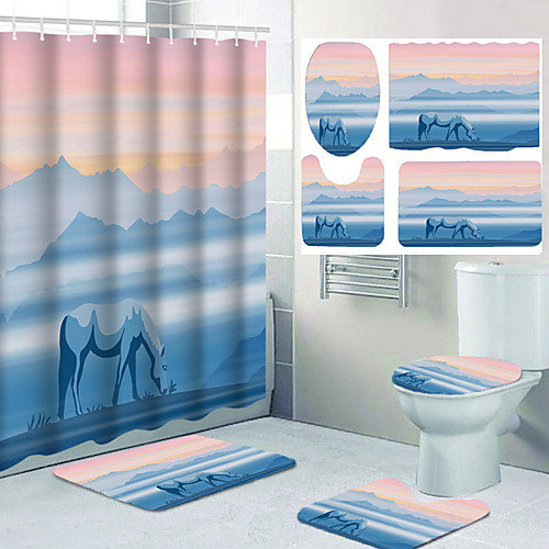 

Shower Curtains & Hooks Bathroom Polyester Casual Waterproof