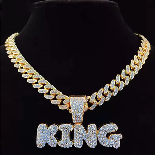

Men's Long Necklace Cuban Link Friends Trendy Alloy Silver Gold 72 cm Necklace Jewelry For Street