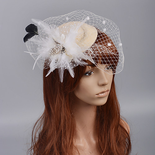

Elegant Retro Feathers Fascinators with Feather / Floral 1 Piece Special Occasion / Party / Evening Headpiece