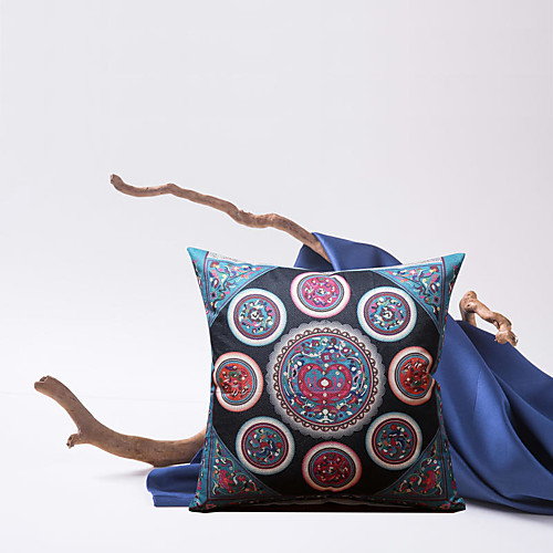 

Pillowcase High Density Flax Retro Chinese Style Pillow Case Cover Modern Sample Room Cushion Cover Living Room Bedroom Sofa Cushion Cover