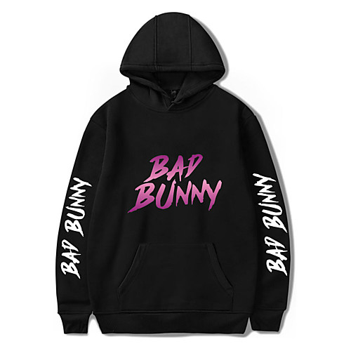 

Inspired by bad bunny Cosplay Cosplay Costume Hoodie Polyester / Cotton Blend Letter Printing Harajuku Graphic Hoodie For Women's / Men's