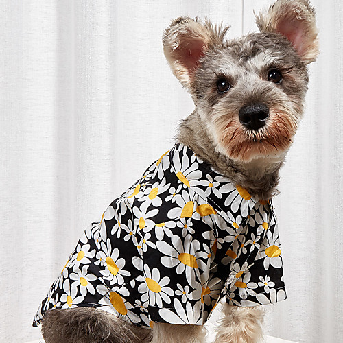 

Dog Cat Shirt / T-Shirt Daisy Hawaiian Adorable Cute Dailywear Casual / Daily Dog Clothes Puppy Clothes Dog Outfits Breathable Black Red Costume for Girl and Boy Dog Cotton XS S M L XL