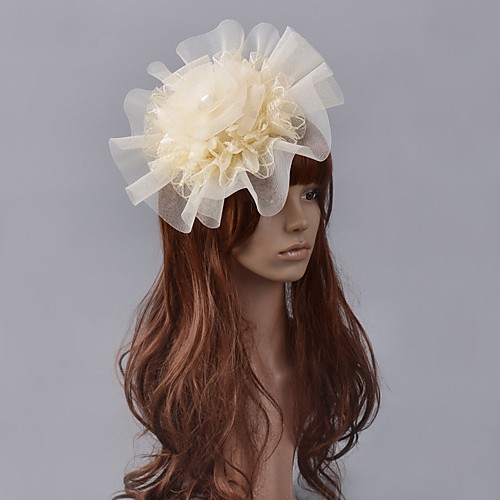 

Romantic Retro Tulle Fascinators with Floral / Crystals 1 Piece Special Occasion / Party / Evening Headpiece