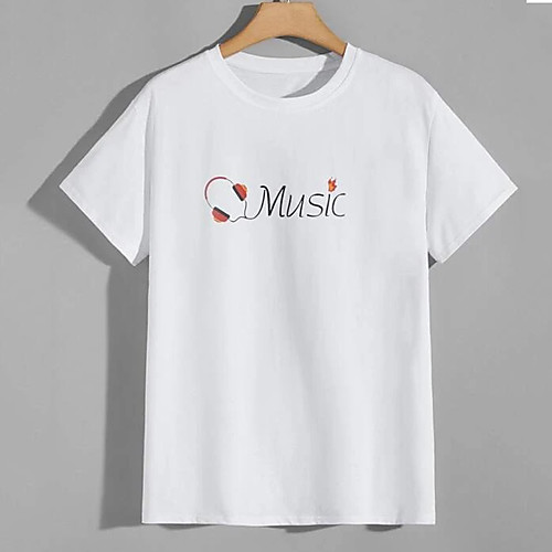 

Men's Unisex Tees T shirt Hot Stamping Graphic Prints Letter Plus Size Print Short Sleeve Casual Tops 100% Cotton Basic Designer Big and Tall White