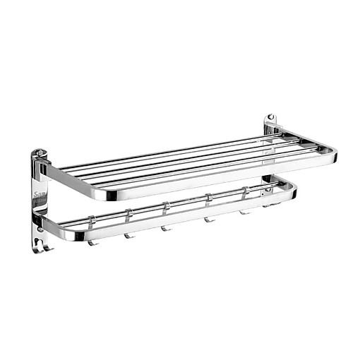 

Towel Rack Stainless Steel 304 Bathroom Hardware Pendant Bathroom Double Towel Rack With Hook