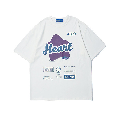 

Men's Unisex T shirt Hot Stamping Graphic Prints Letter Plus Size Print Short Sleeve Casual Tops 100% Cotton Basic Casual Fashion White