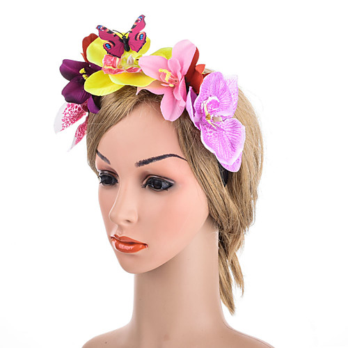 

Elegant Bohemian Fabric Headpiece with Floral / Trim 1 PC Special Occasion / Party / Evening Headpiece