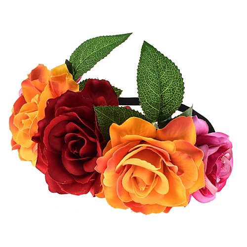 

Pastoral Bridal Fabric Headpiece with Flower / Color Block 1 Piece Wedding / Party / Evening Headpiece