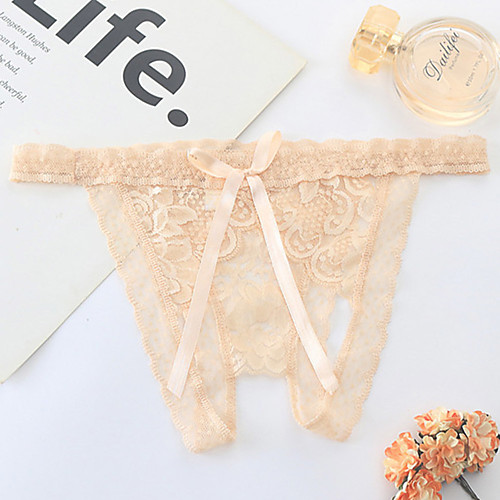 

Women's Normal Lace / Hole G-strings & Thongs Panties Micro-elastic Low Waist 1 PC Blue One-Size