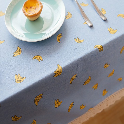 

Table Cloth Linens Dust-Proof Cartoon Patterned Tabel cover Table decorations for Daily Wear rectangule 4060 cm Small banana with lace 1 pcs