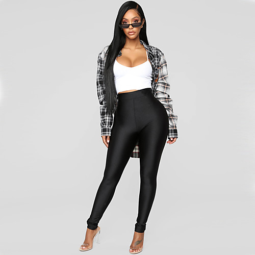 

Simple Casual / Sporty Women's Breathable Comfort Outdoor Sports Pants Leggings Work Weekend Pants Full Length Solid Color Classic Elastic Waist Black / Red Black