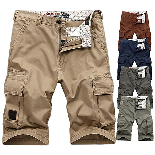 

Men's Hiking Shorts Hiking Cargo Shorts Military Summer Outdoor 10 Relaxed Fit Ripstop Quick Dry Multi Pockets Breathable Cotton Knee Length Shorts Bottoms Red Hunter Green Blue Khaki Light Green