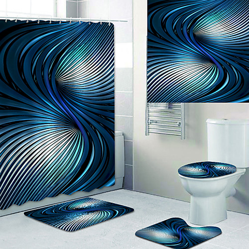 

Bathroom Shower Curtains & Hooks Rainbow Neoclassical Polyester Waterproof
