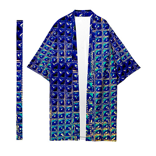 

Shirt Men's Lightning 3D Print 3D Print Casual Long Sleeve Tops Casual Fashion Breathable Comfortable Blue
