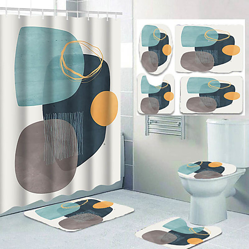 

Bathroom Shower Curtains & Hooks Casual Polyester Waterproof