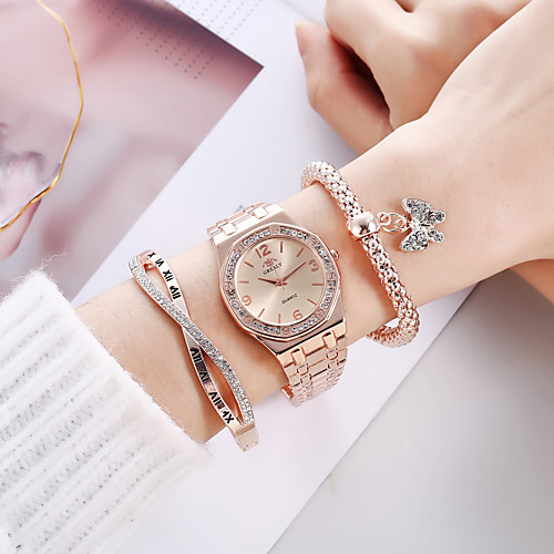 

Women's Steel Band Watches Analog Quartz Stylish Minimalist Creative Large Dial