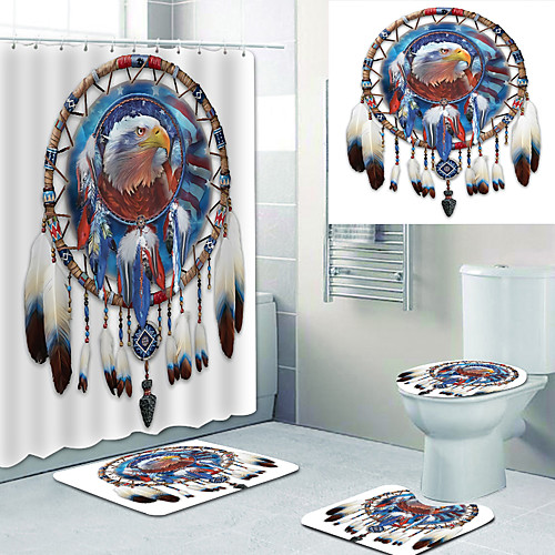 

Bathroom Shower Curtains & Hooks Rainbow Neoclassical Polyester Waterproof