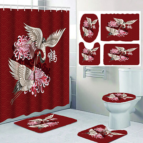 

Bathroom Shower Curtains & Hooks Casual Polyester Waterproof