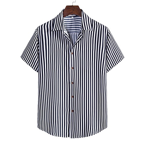 

Men's Shirt Other Prints Letter Animal collared shirts Print Short Sleeve Daily Tops Beach Boho Black