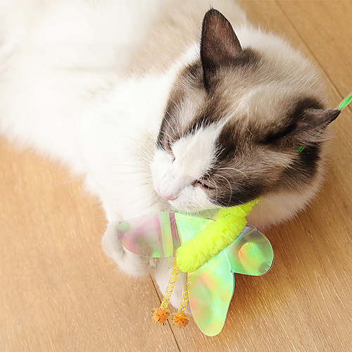 

Teaser Feather Toy Interactive Toy Cat Toy Cat Pet Exercise Releasing Pressure Nylon Gift Pet Toy Pet Play