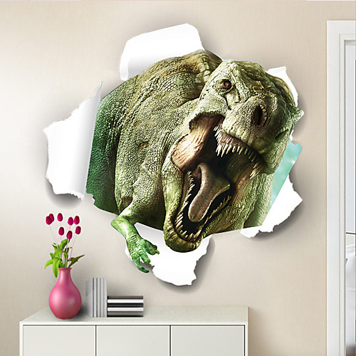 

3D / Animals Wall Stickers Bedroom / Kids Room & kindergarten, Pre-pasted PVC Home Decoration Wall Decal 1pc