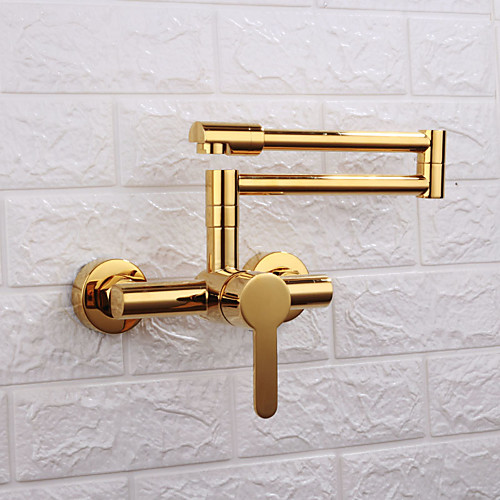 

Kitchen faucet - Single Handle Two Holes Electroplated / Painted Finishes Pull-out / ­Pull-down / Pot Filler Wall Mounted Contemporary Kitchen Taps