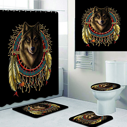 

Bathroom Shower Curtains & Hooks Rainbow Neoclassical Polyester Waterproof