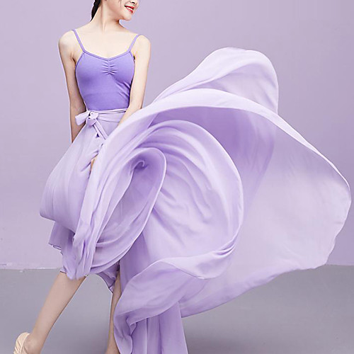 

Dance Costumes Skirts Bandage Solid Women's Training Performance Natural Chiffon