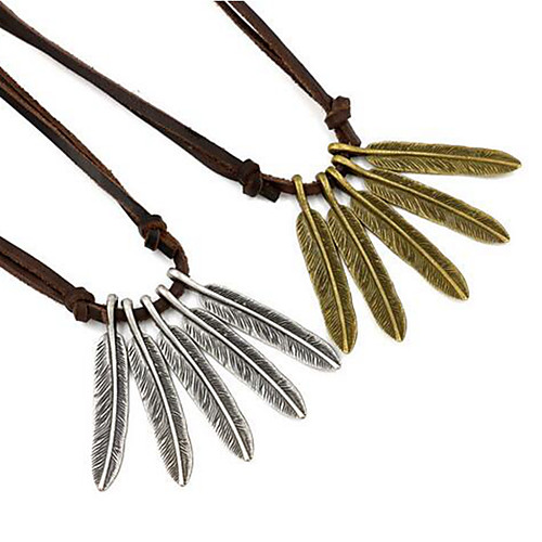 

Women's Men's Necklace Fashion Vintage Leather Alloy Silver Gold 88-90 cm Necklace Jewelry 1pc For Festival