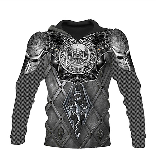 

knights templar 3d hoodie medieval armor sweatshirt, hoodie, l