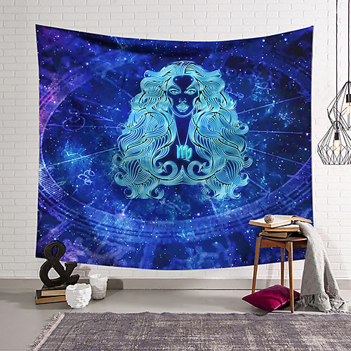 

Wall Tapestry Art Decor Blanket Curtain Hanging Home Bedroom Living Room Color blue Polyester People
