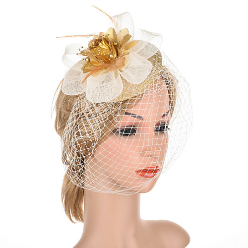 

Elegant Retro Feathers Fascinators with Feather / Bow(s) 1 Piece Special Occasion / Party / Evening Headpiece