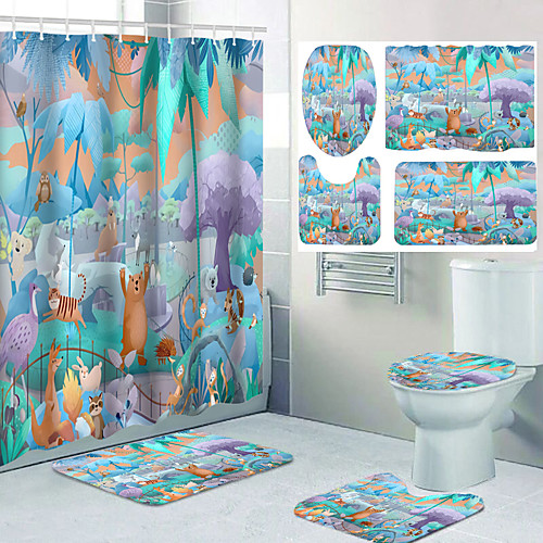 

Shower Curtains & Hooks Bathroom Polyester Casual Waterproof