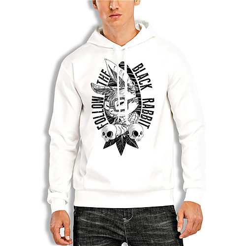 

Men's Pullover Hoodie Sweatshirt Graphic Prints Animal Print Hooded Daily Sports 3D Print 3D Print Casual Hoodies Sweatshirts Long Sleeve White