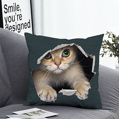 

1 pcs Polyester Pillow Cover Pillow Cover & Insert Simple Classic Square Zipper Polyester Traditional Classic