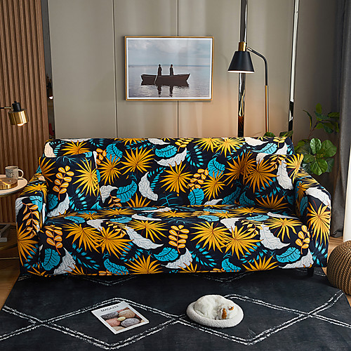 

Sofa Cover Couch Cover Furniture Protector Soft Stretch Sofa Slipcover Super Strechable Plant Print Cover Fit Armchair/Loveseat/Three Seater/Four Seater/L shaped sofa