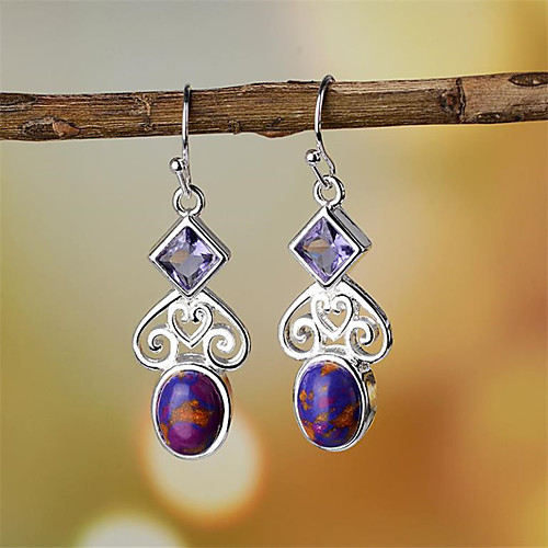 

Women's Hoop Earrings Classic Fashion Romantic Punk Trendy Cute Sweet Earrings Jewelry Silver For Street Gift Date Birthday Festival 1 Pair
