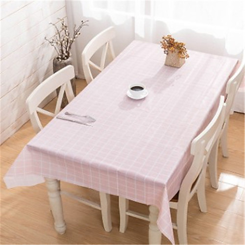 

Table Cloth PVC(PolyVinyl Chloride) Dust-Proof Contemporary Lattice Tabel cover Table decorations for Daily Wear Square 13790 cm White 1 pcs