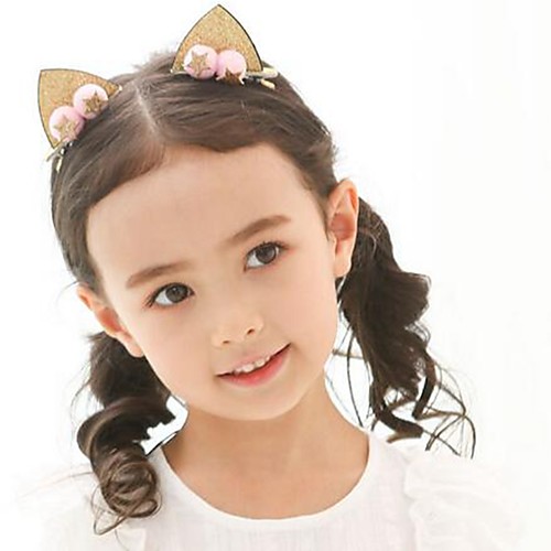 

Girls' For Birthday Party Festival Fabric Silver Golden 2pcs