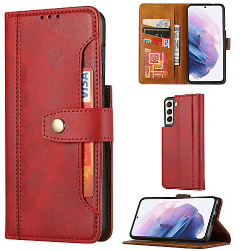 

Phone Case For Samsung Galaxy Full Body Case Wallet Card S20 S20 Plus S20 ultra S20 FE 5G Note 20 Ultra Galaxy A91 / M80S A51 A72 S10 Lite Samsung Galaxy A50 Wallet Card Holder Shockproof Solid Color