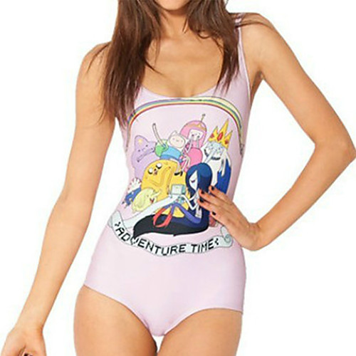 

Women's One Piece Monokini Swimsuit Tummy Control Open Back Slim Letter Dusty Rose Swimwear Bodysuit Strap Bathing Suits New Party Fashion / Lady / Print / Padless / Print